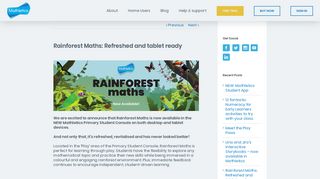 Rainforest Maths: Refreshed and tablet ready - Mathletics AU