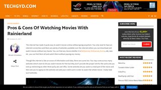Pros & Cons Of Watching Movies With Rainierland - TechGYD.COM