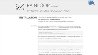 Documentation / Installation / RainLoop Webmail