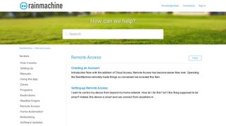 Remote Access – RainMachine