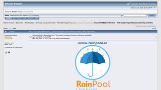 [FaucetHUB] RainPool.io - The most original faucet claiming ...