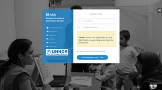 Forgot your password? - Sign In - UNHCR RAIS