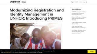 Modernizing Registration and Identity Management in UNHCR ...