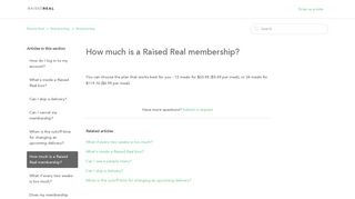 How much is a Raised Real membership? – Raised Real