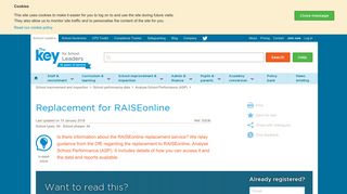 Replacement for RAISEonline | The Key for School Leaders