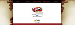 Raising Cane's Online Portal