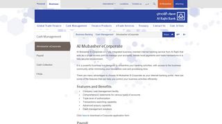 Al Rajhi Bank eCorporate | Al Mubasher Service | Banking on internet