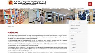 Library -RAK Medical And Health Sciences University UAE - Rakmhsu