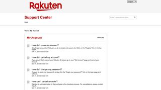 Rakuten | My Account