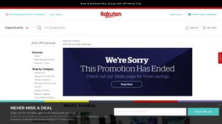 20% off All Orders Sitewide | Rakuten.com