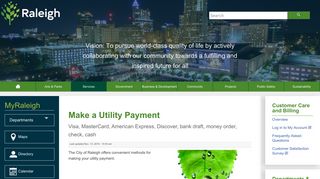 Make a Utility Payment | raleighnc.gov - City of Raleigh
