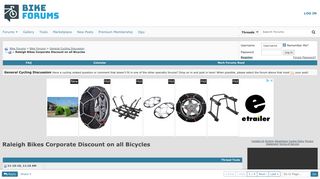 Raleigh Bikes Corporate Discount on all Bicycles - Bike Forums