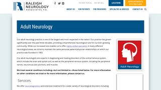 Adult Neurology – Raleigh Neurology Associates