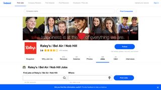 Jobs at Raley's / Bel Air / Nob Hill | Indeed.com