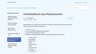 UnitedHealthcare Gym Reimbursement – SimplyInsured