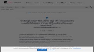 How to login to Rally from external page with s... | CA Communities