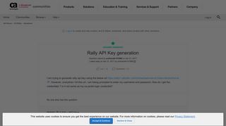 Rally API Key generation | CA Communities