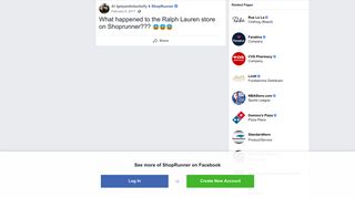 What happened to the Ralph Lauren store on Shoprunner ... - Facebook