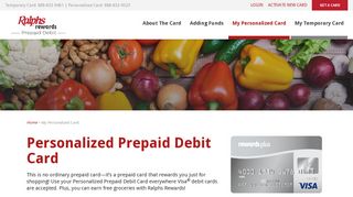 Personalized Prepaid Debit Card | Ralphs Rewards Plus Prepaid ...