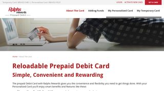 Reloadable Prepaid Debit Card | Ralphs Rewards Plus Prepaid Debit ...