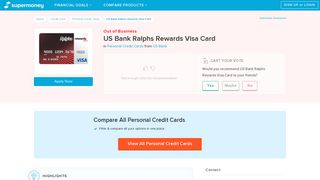 US Bank Ralphs Rewards Visa Card Reviews - Personal Credit Cards ...