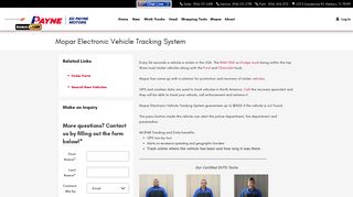 Mopar Electronic Vehicle Tracking System | Ed Payne Motors