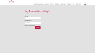 RAMADA HOTEL & SUITES - My Reservations - Login