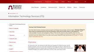Home - Information Technology Services (ITS) || Ramapo College of ...