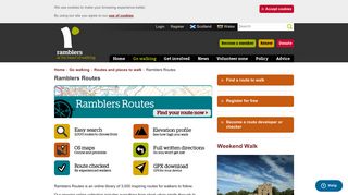 About Ramblers Routes - Ramblers