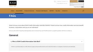 General - FAQs – RAMCI | Ram Credit Information Sdn. Bhd.