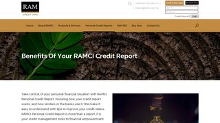 Benefits Of Your RAMCI Credit Report – RAMCI | Ram Credit ...