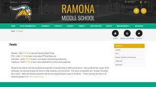 Ramona Middle School - Parents