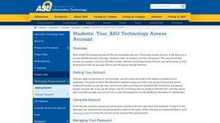 Technology Access Account Students - Angelo State University