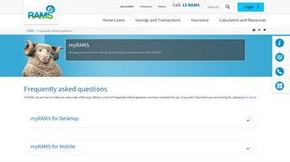 myRAMS Online Account Access - FAQs | RAMS