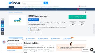 RAMS Saver Account Review, Interest Rates & Information | finder ...