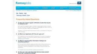 Help - Ramsay Jobs - Job Search - BigRedSky