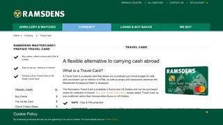 Travel Card available in Euros or US Dollars. Buy & Top ... - Ramsdens