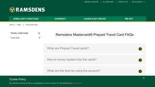 Travel Card FAQs - Ramsdens