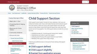 Child Support Section | Ramsey County