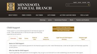 Minnesota Judicial Branch - Child Support