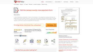 Ramsey County View Paycheck - Fill Online, Printable, Fillable, Blank ...