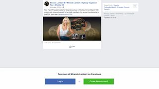 Miranda Lambert - Ran Fans! Presale tickets for Miranda's... | Facebook