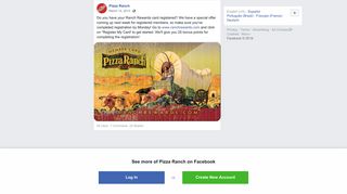Pizza Ranch - Do you have your Ranch Rewards card... | Facebook