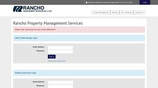 Employee Login - Rancho Management Services