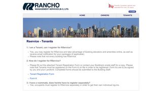 Rservice - Tenants - Rancho Concierge Online - Strata Management ...