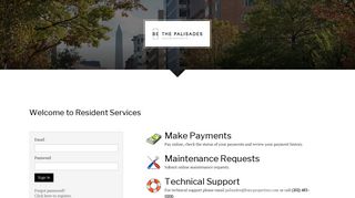 Login to Palisades Resident Services | Palisades - RENTCafe