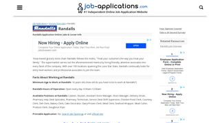 Randalls Application, Jobs & Careers Online - Job-Applications.com