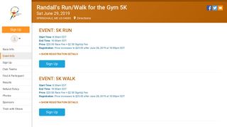 Randall's Run/Walk for the Gym 5K - RunSignup