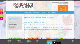 Randall's Stop N Shop | Sign-up for Special Offers