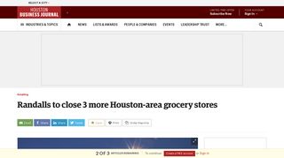 Randalls to close 3 more Houston-area grocery stores - Houston ...